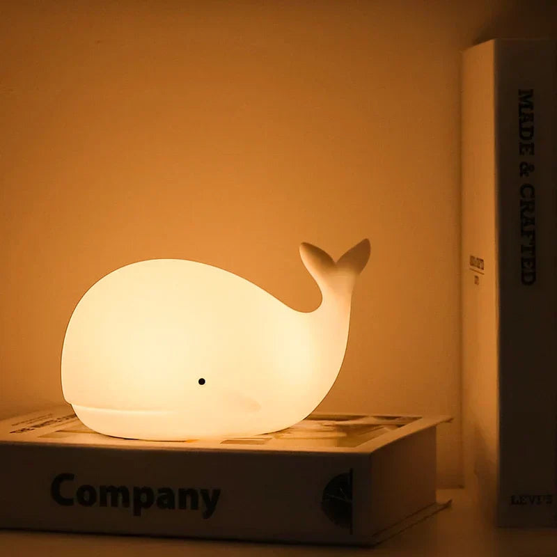 Cute Whale Night Light with Color Changing LED