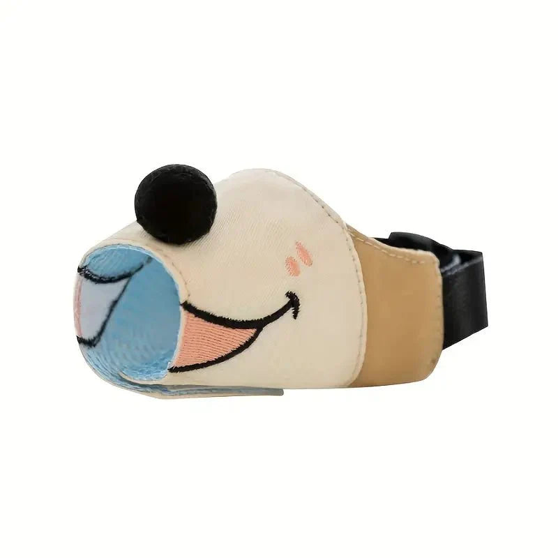 Adjustable Cartoon Dog Muzzle for Comfortable Fit