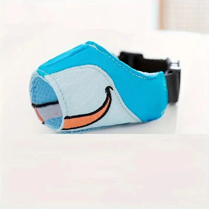 Adjustable Cartoon Dog Muzzle for Comfortable Fit