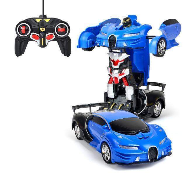 Remote Control Transforming Car Robot with LED Lights and Sounds
