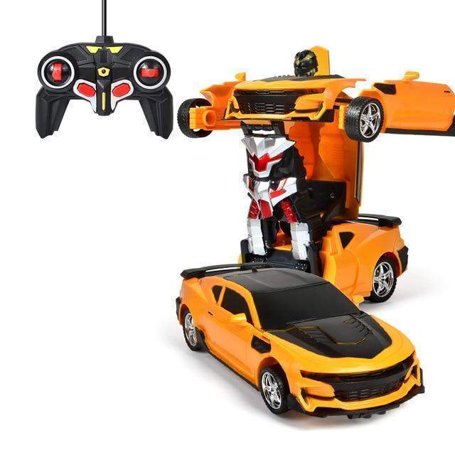 Remote Control Transforming Car Robot with LED Lights and Sounds