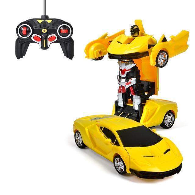 Remote Control Transforming Car Robot with LED Lights and Sounds