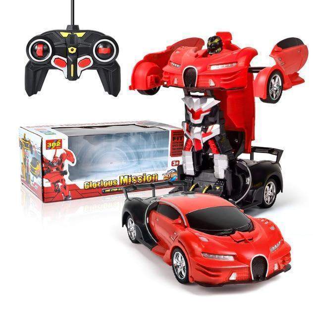 Remote Control Transforming Car Robot with LED Lights and Sounds