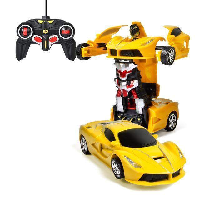 Remote Control Transforming Car Robot with LED Lights and Sounds