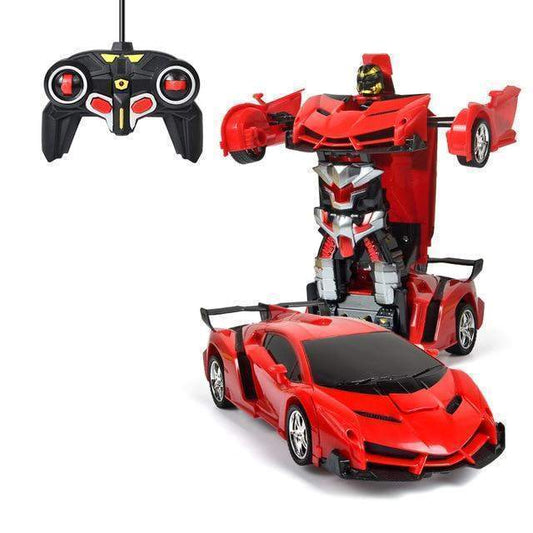 Remote Control Transforming Car Robot with LED Lights and Sounds