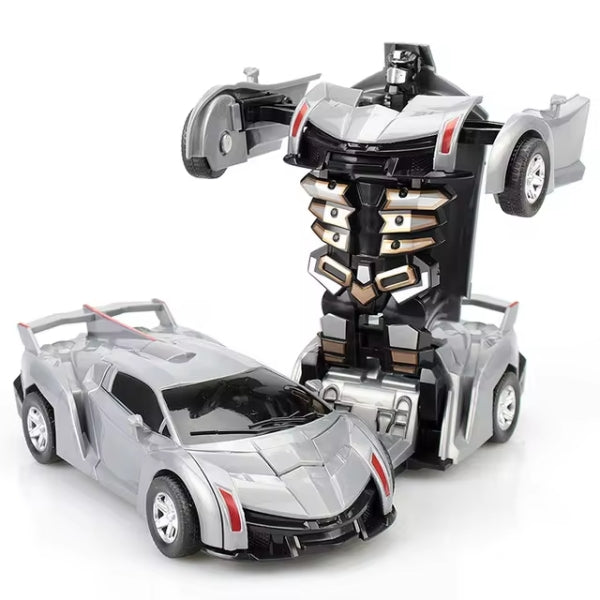 Remote Control Transforming Car Robot with LED Lights and Sounds