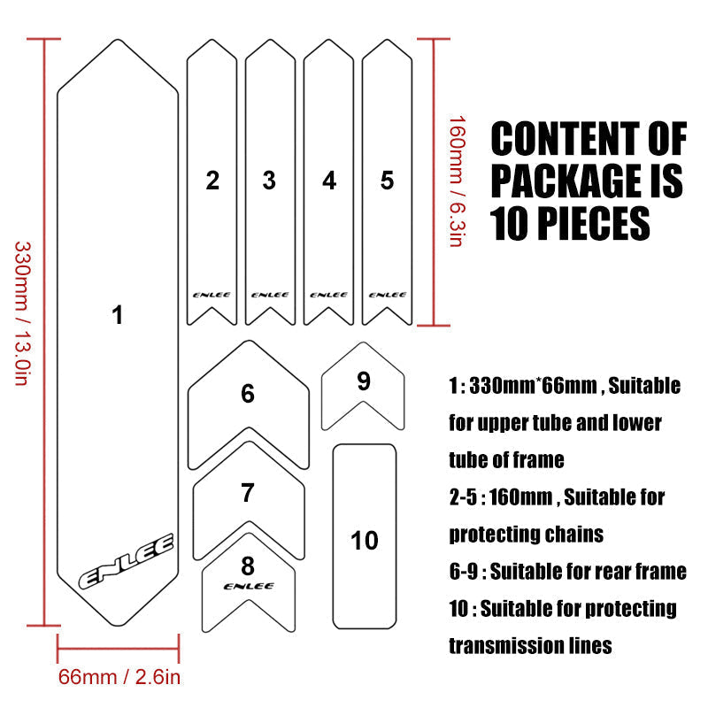 Impact-Resistant MTB Frame Protection Stickers – Scratch-Free & UV-Resistant