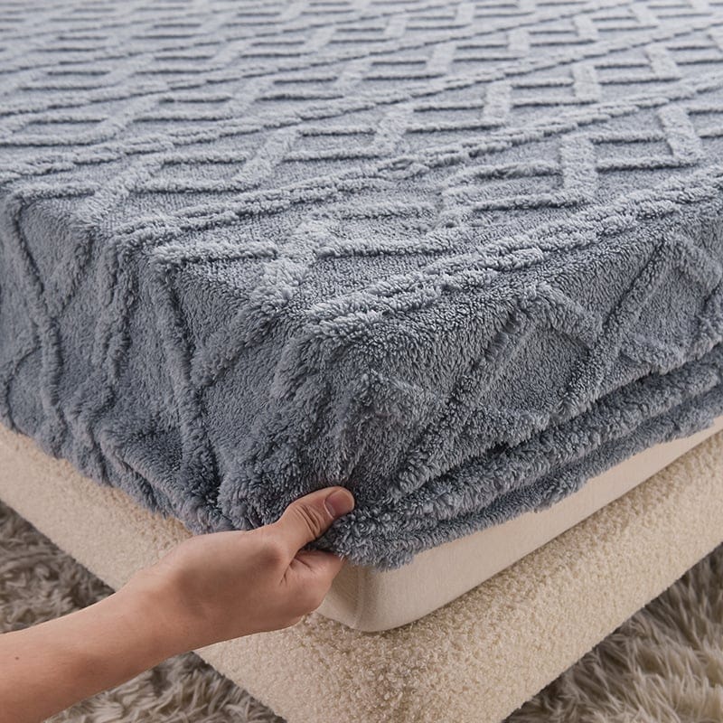 Soft Velvet Duvet Cover Set with Elastic Band