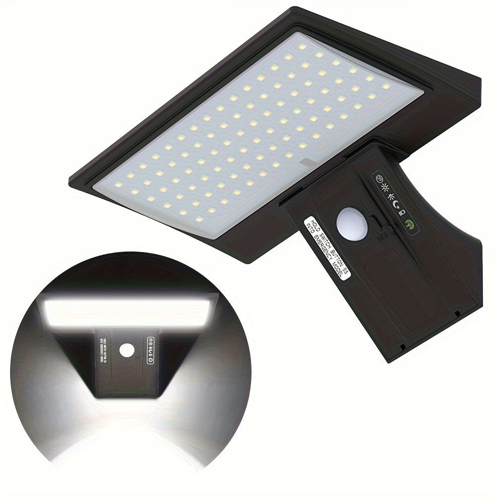 Solar LED Outdoor Motion Sensor Spotlight - 50,000 Hour Lifespan, Waterproof, USB Rechargeable