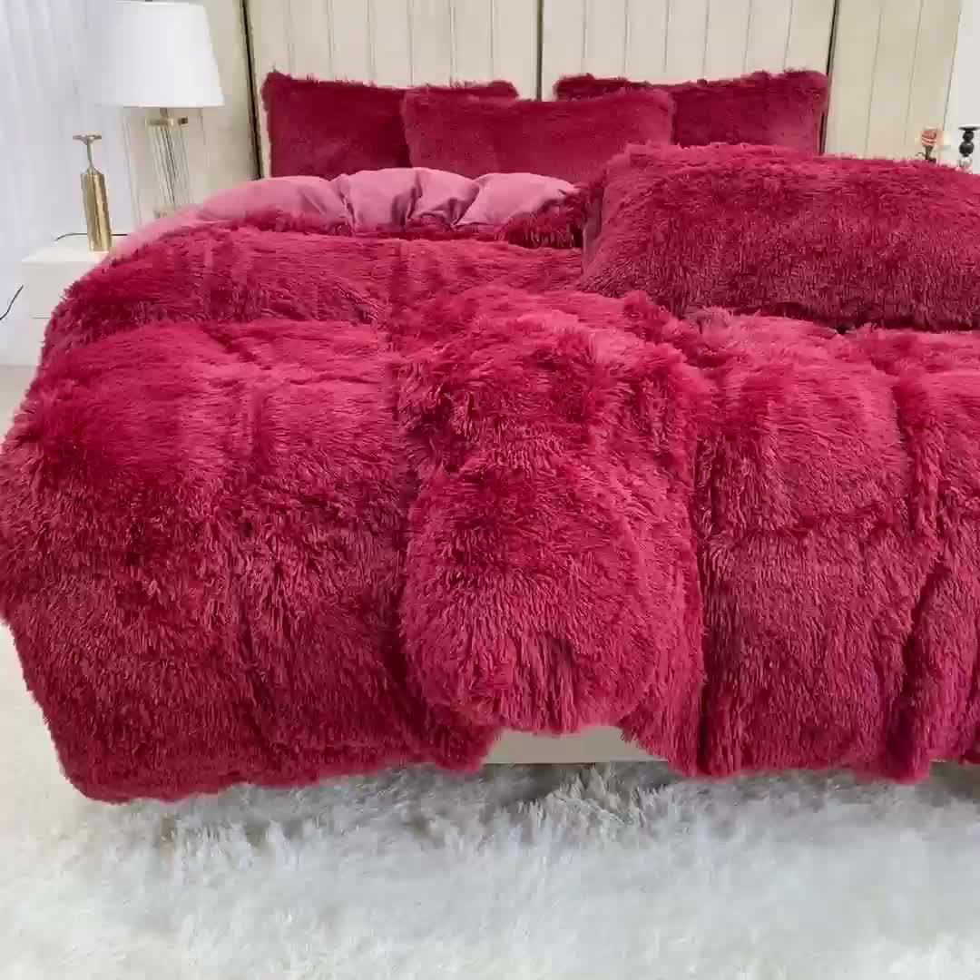 Ultra Soft Plush Duvet Cover Set with Zipper Closure