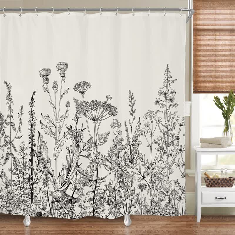 Waterproof Nature-Inspired Bird & Tree Shower Curtain