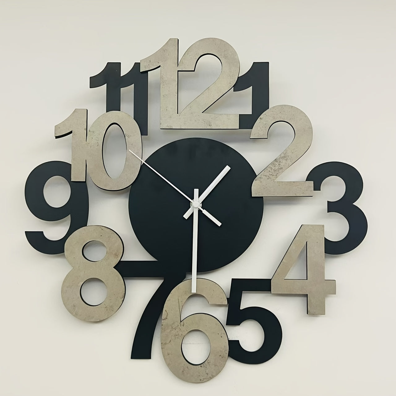 Asymmetrical Digital Wall Clock with Oversized Numbers