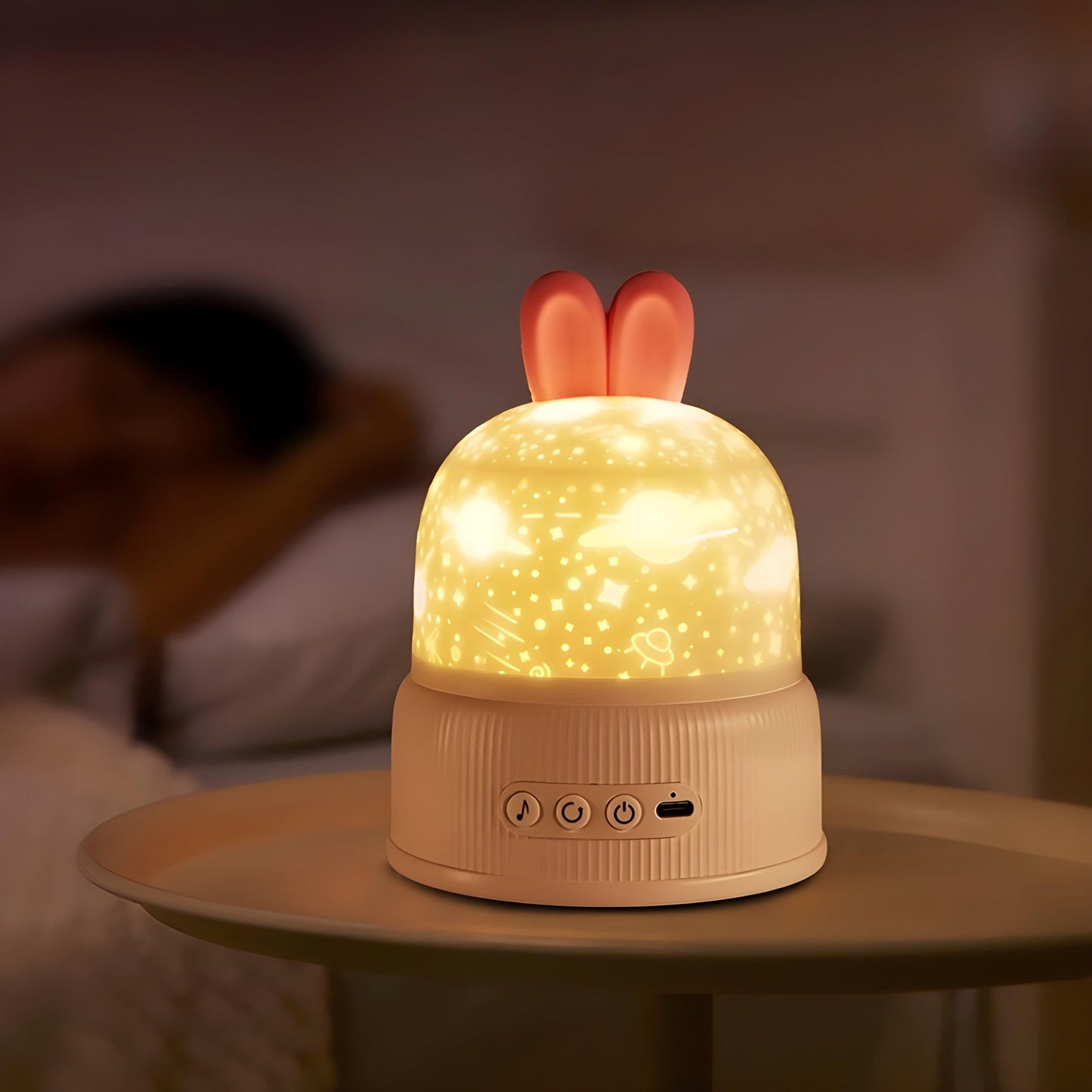 Cute Rabbit Night Light Projector for Kids