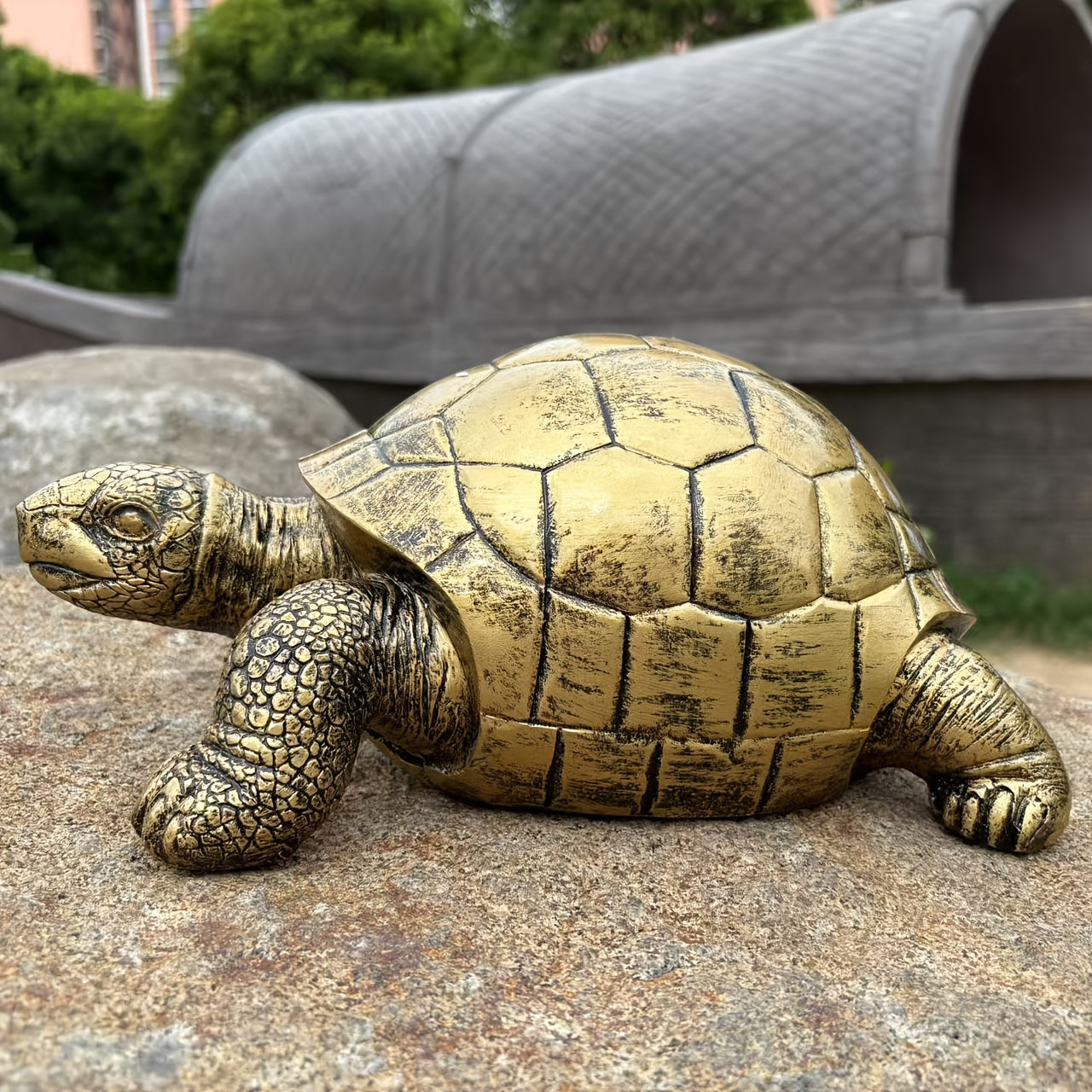 Resin Decorative Turtle Figurine for Garden and Outdoor Spaces