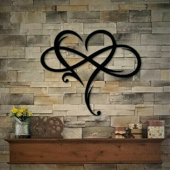 Infinity Heart Metal Wall Art Decoration