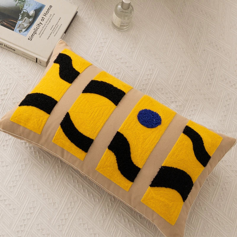 Cozy Abstract Embroidery Cotton Cushion Covers