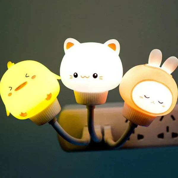 Cute Animal Night Light with Timer and Remote Control