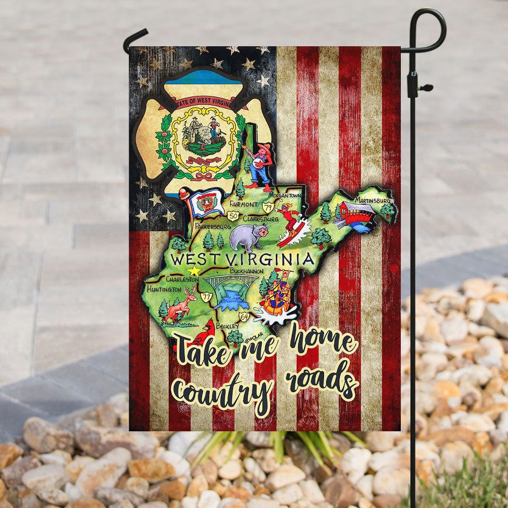 Double-Sided West Virginia State Flag - Custom Printed Canvas