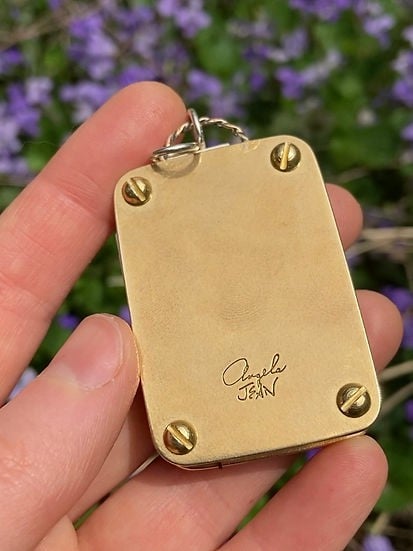 Mini Flower Press with Brass and Silver Details - Portable Botanical Keepsake Maker