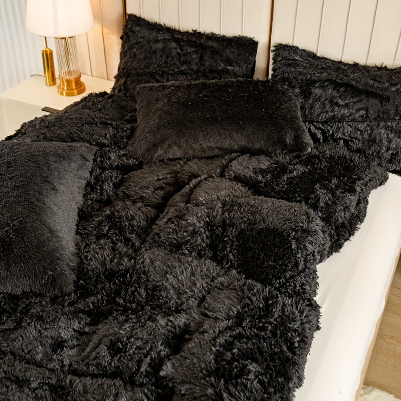 Ultra Soft Plush Duvet Cover Set with Zipper Closure