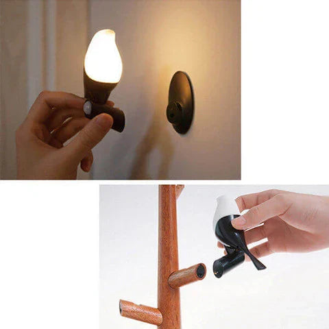 Smart Wooden Table Lamp with Motion Sensor