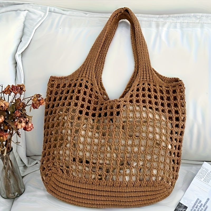 Large Open Mesh Beach Tote Bag for Women