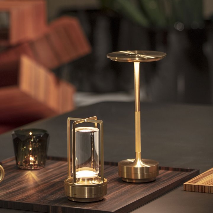 Cordless Dimmable Aluminum Table Lamp - Rechargeable Touch Light