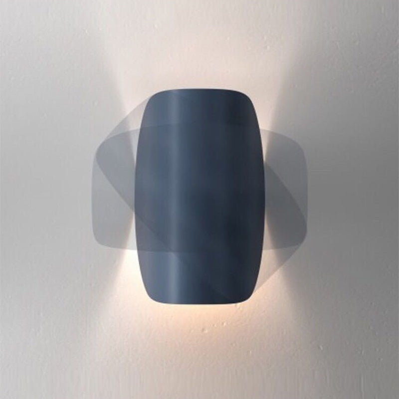 Geometric LED Wall Light in 4 Colors - Metal Indoor/Outdoor Fixture