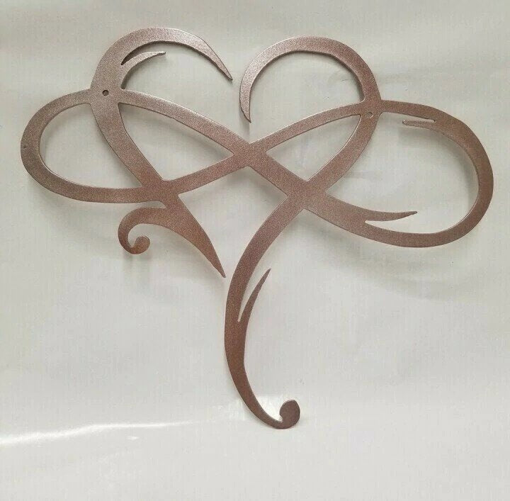 Infinity Heart Metal Wall Art Decoration