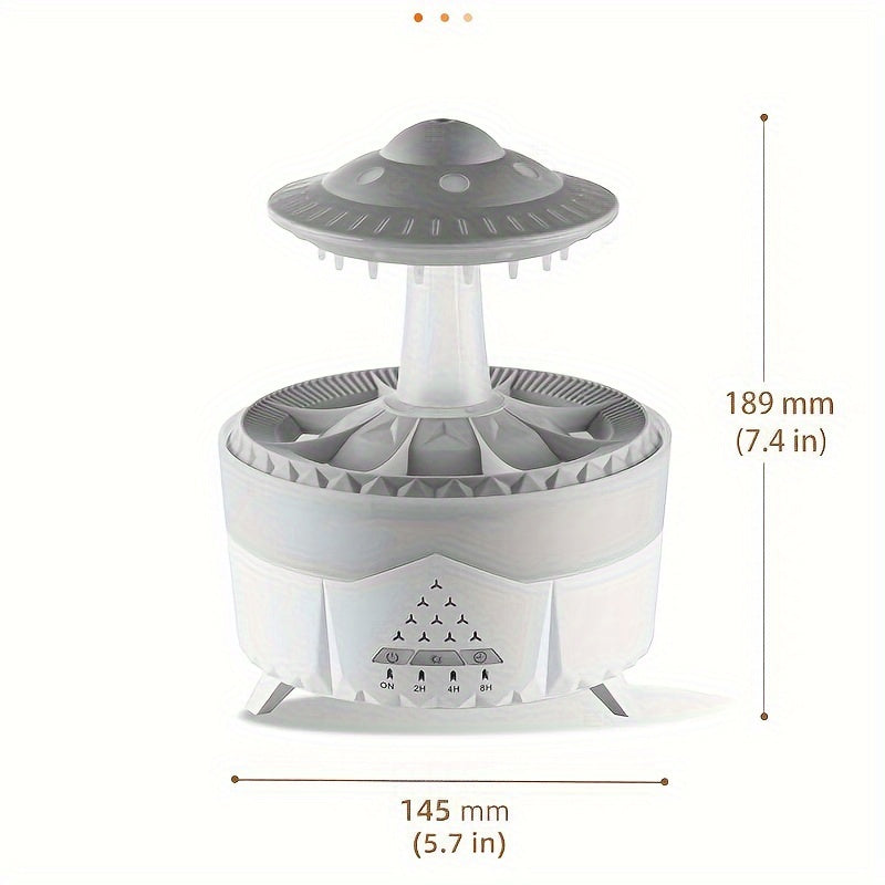 Raindrop Aromatherapy Essential Oil Diffuser with LED Light and Humidifier