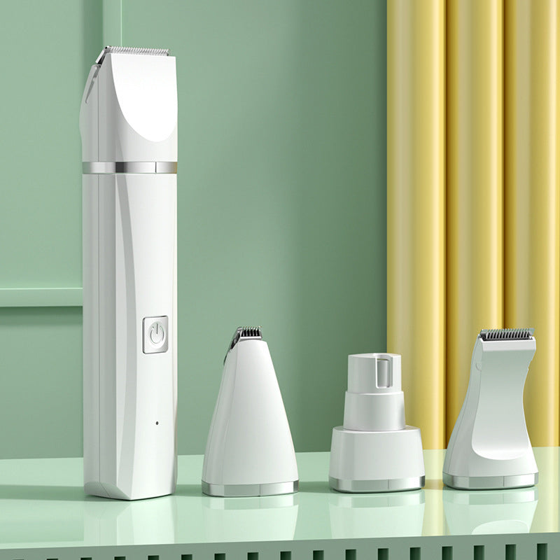 Quiet Rechargeable Pet Grooming Clipper with Interchangeable Heads