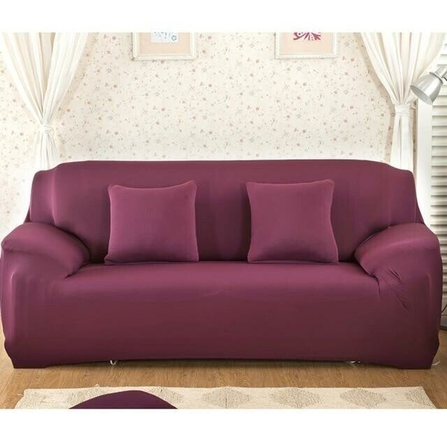 Stretchable Slipcover Sofa Protector in Plain Color