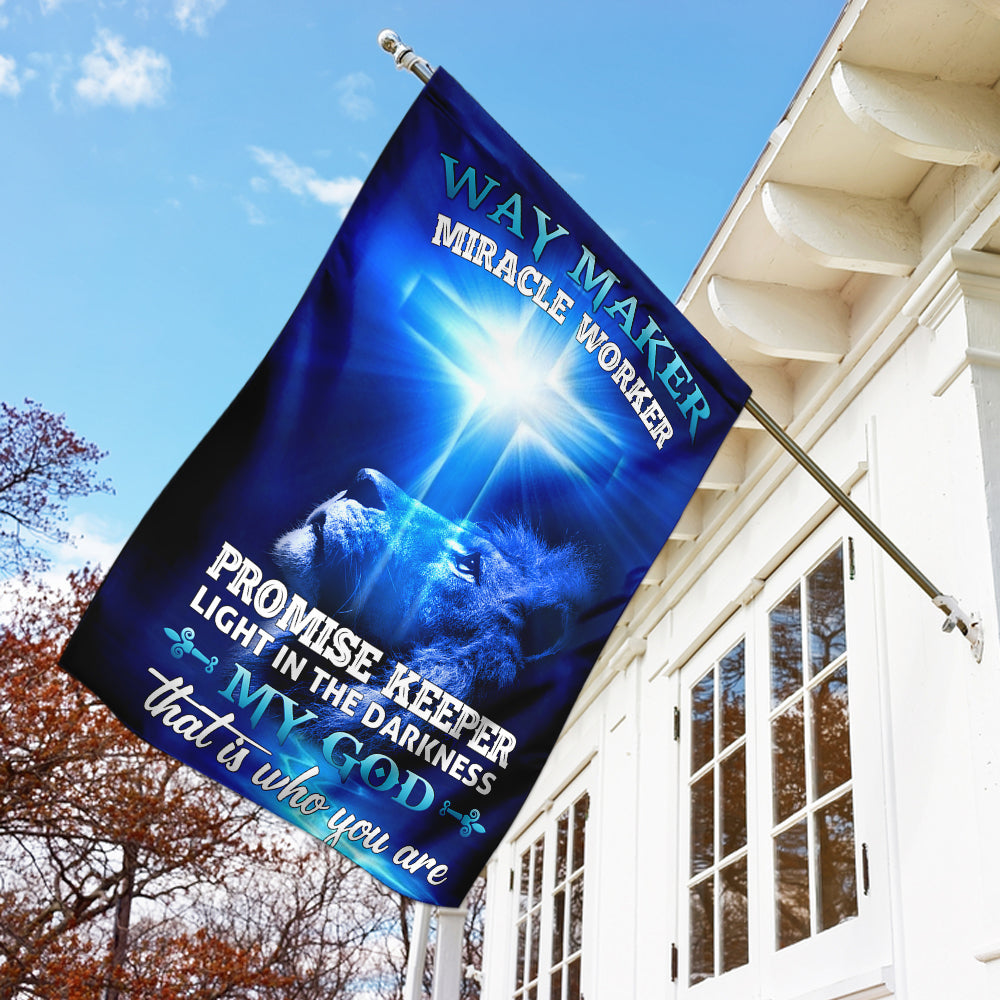 Way Maker Miracle Worker Jesus Christ Double-Sided Canvas Flag