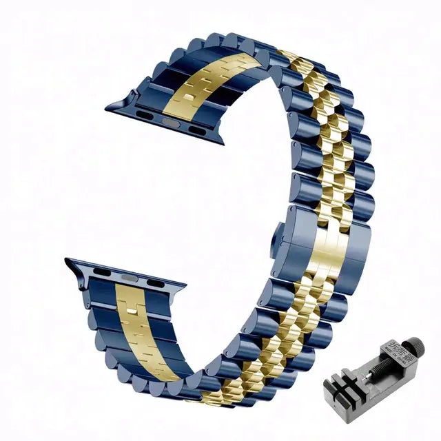 Stainless Steel Apple Watch Bracelet - Adjustable, Elegant Design