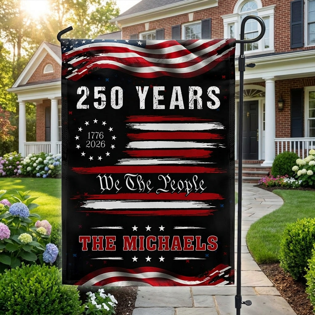 Personalized 250-Year Semiquincentennial American Flag Decor