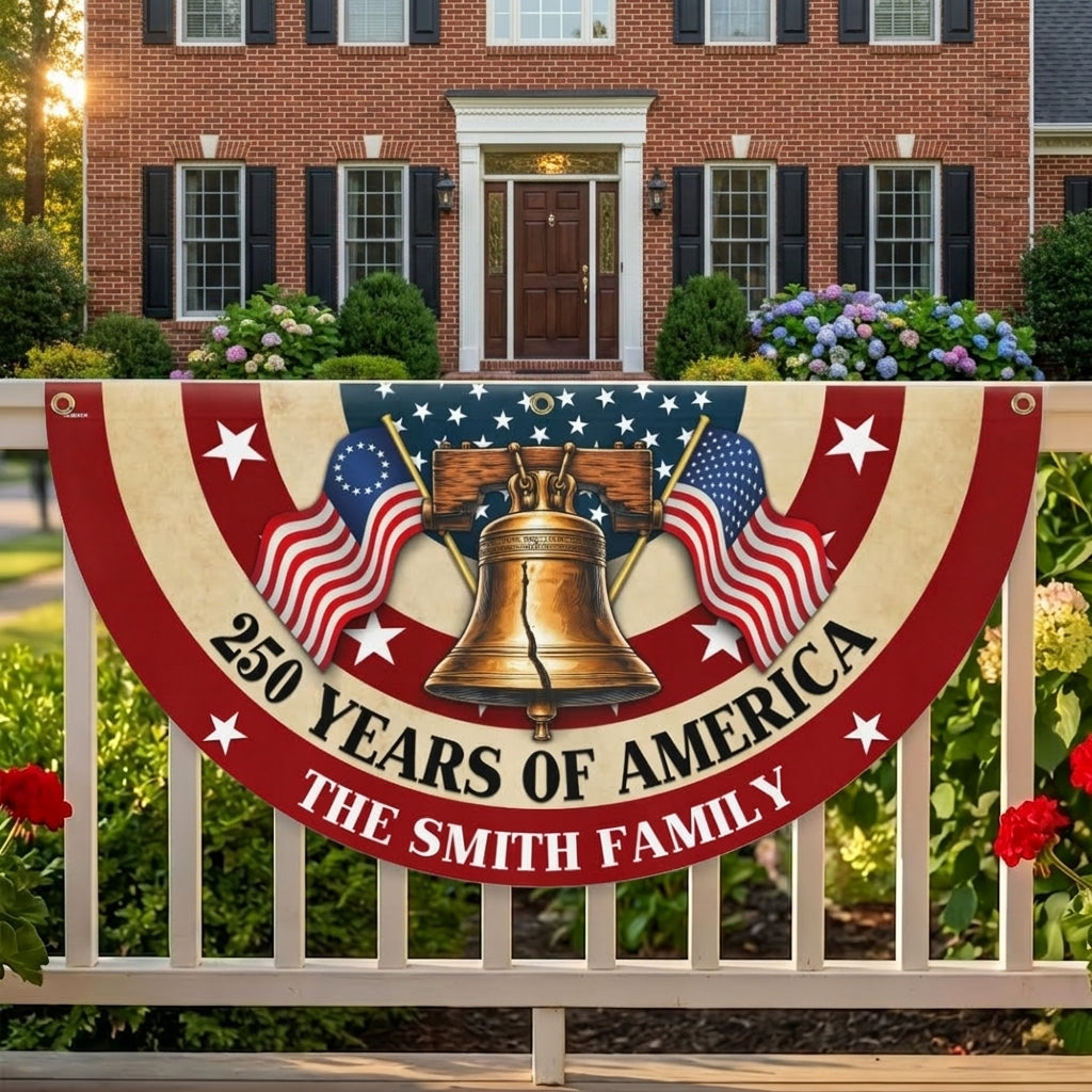 Personalized 250th Anniversary Betsy Ross Fan Flag