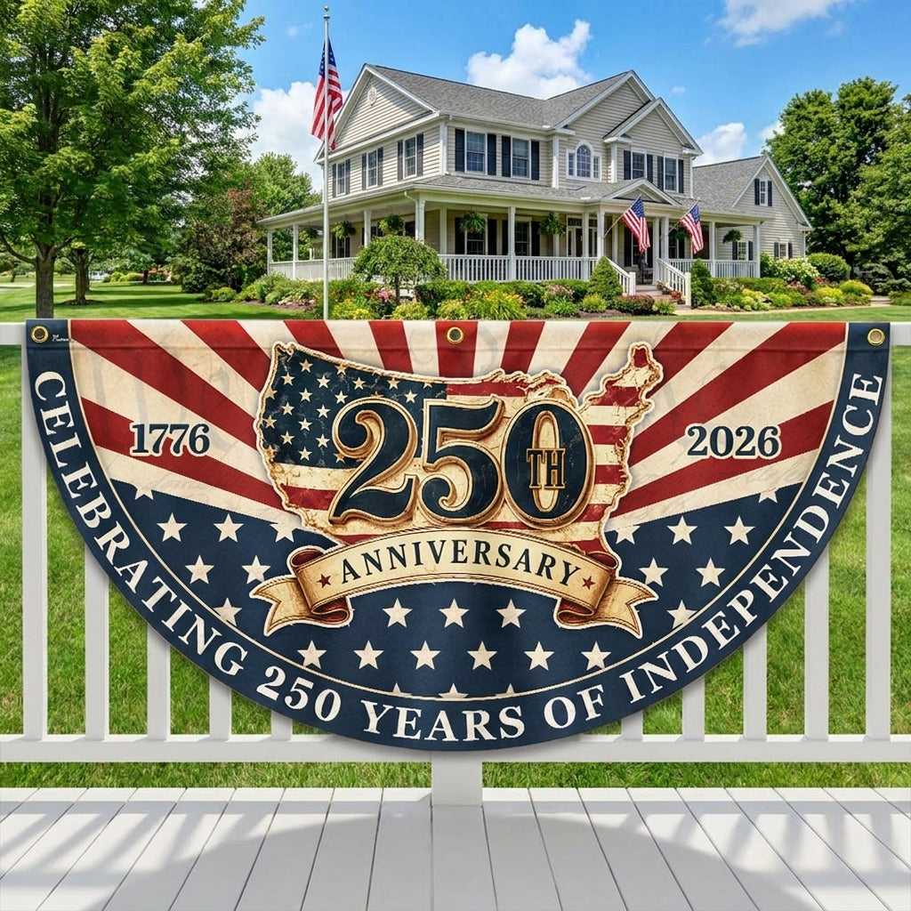 American Maps Retro Fan Flag for 250th Independence Celebration