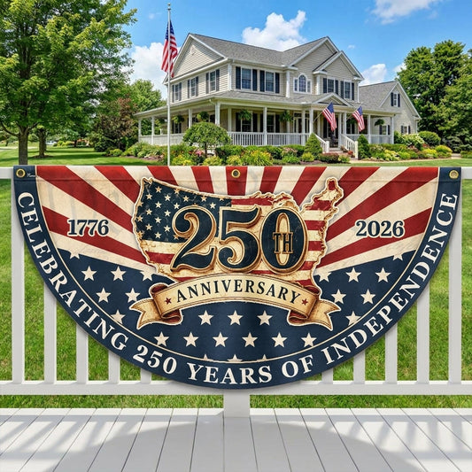 American Maps Retro Fan Flag for 250th Independence Celebration