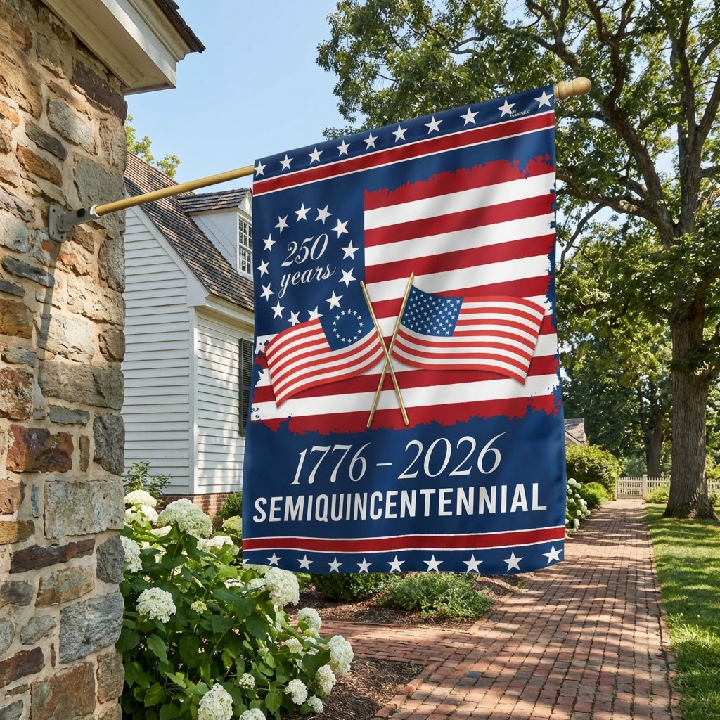 American Flag 250th Anniversary Garden Flag Double-Sided Decorative Banner