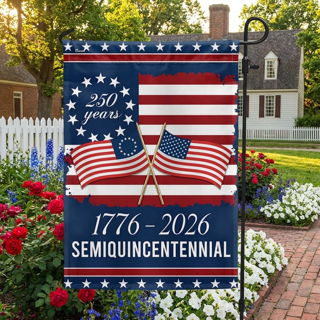 American Flag 250th Anniversary Garden Flag Double-Sided Decorative Banner