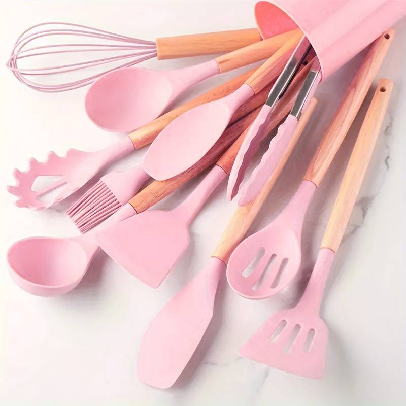 Silicone Kitchen Utensil Set - Heat and Scratch Resistant
