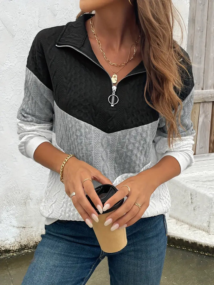 Elaine | Ladies' zip-up sweater