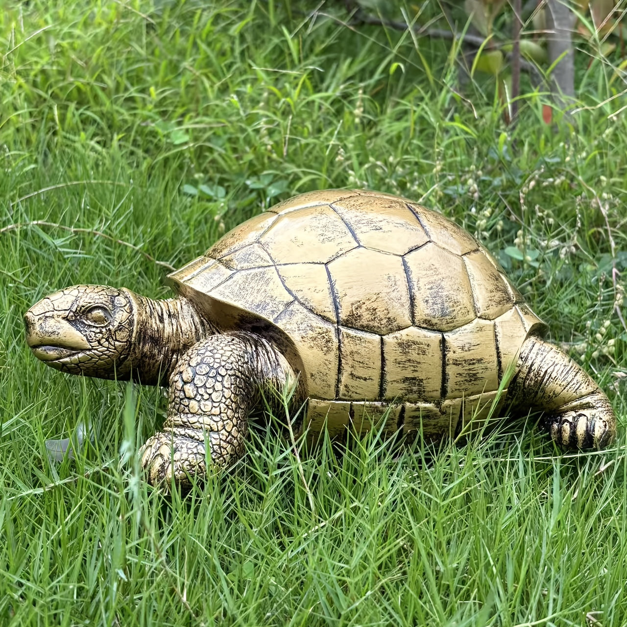 Resin Decorative Turtle Figurine for Garden and Outdoor Spaces