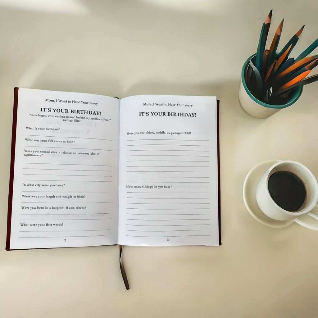 Guided Life Story Journal for Parents - Hardcover Memory Book