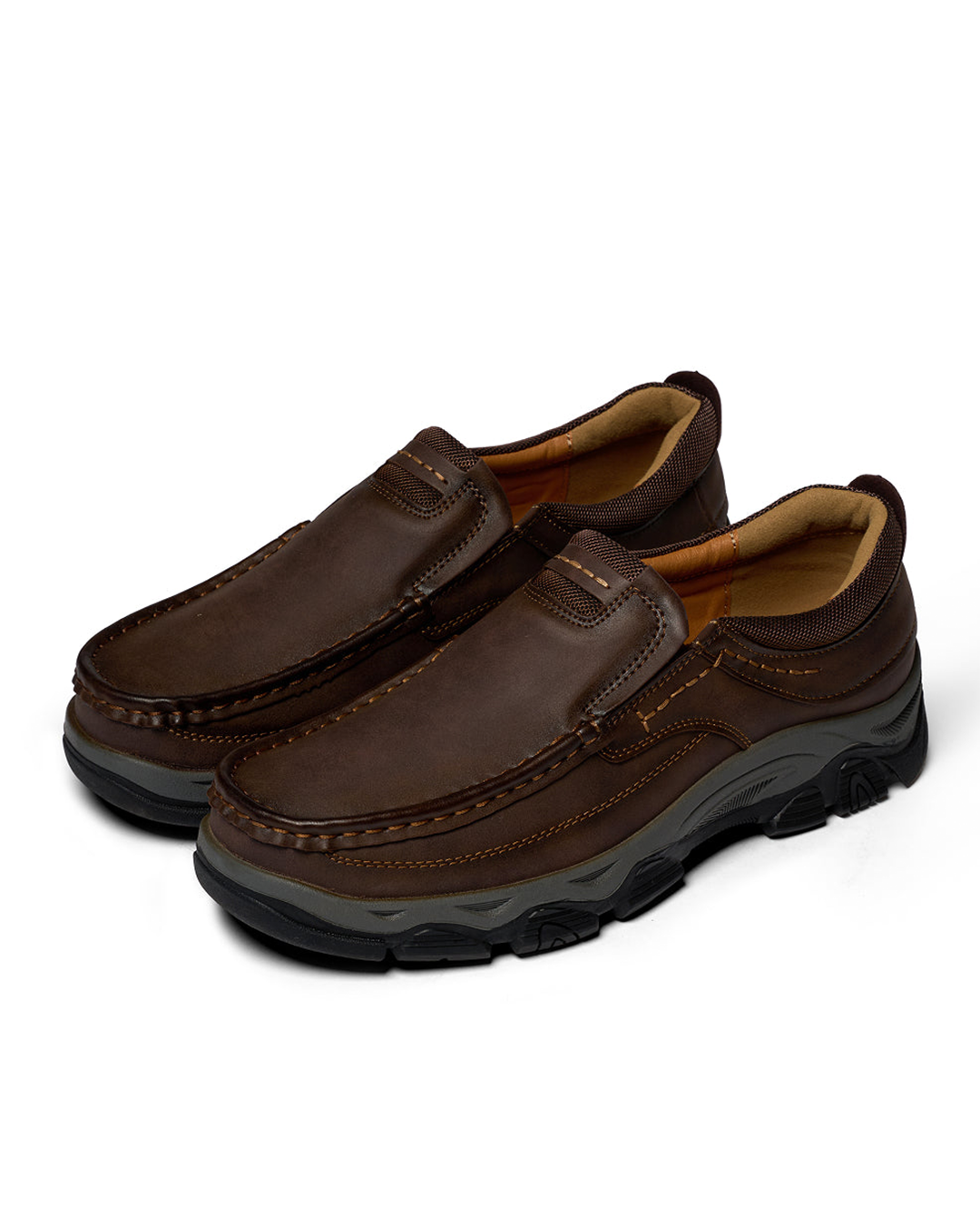 Men's Casual Slip-On Loafers with Cushioned Insole and Traction Outsole