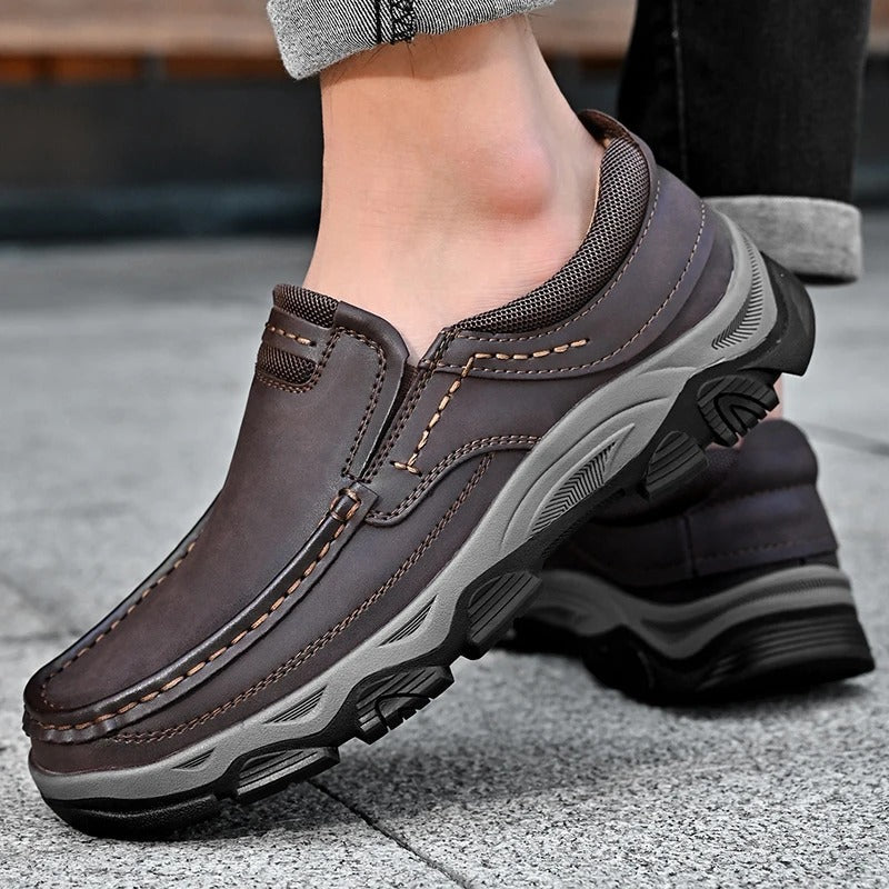 Men's Casual Slip-On Loafers with Cushioned Insole and Traction Outsole