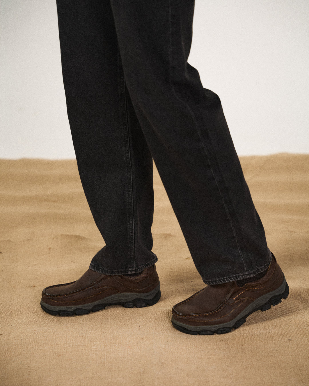 Men's Casual Slip-On Loafers with Cushioned Insole and Traction Outsole