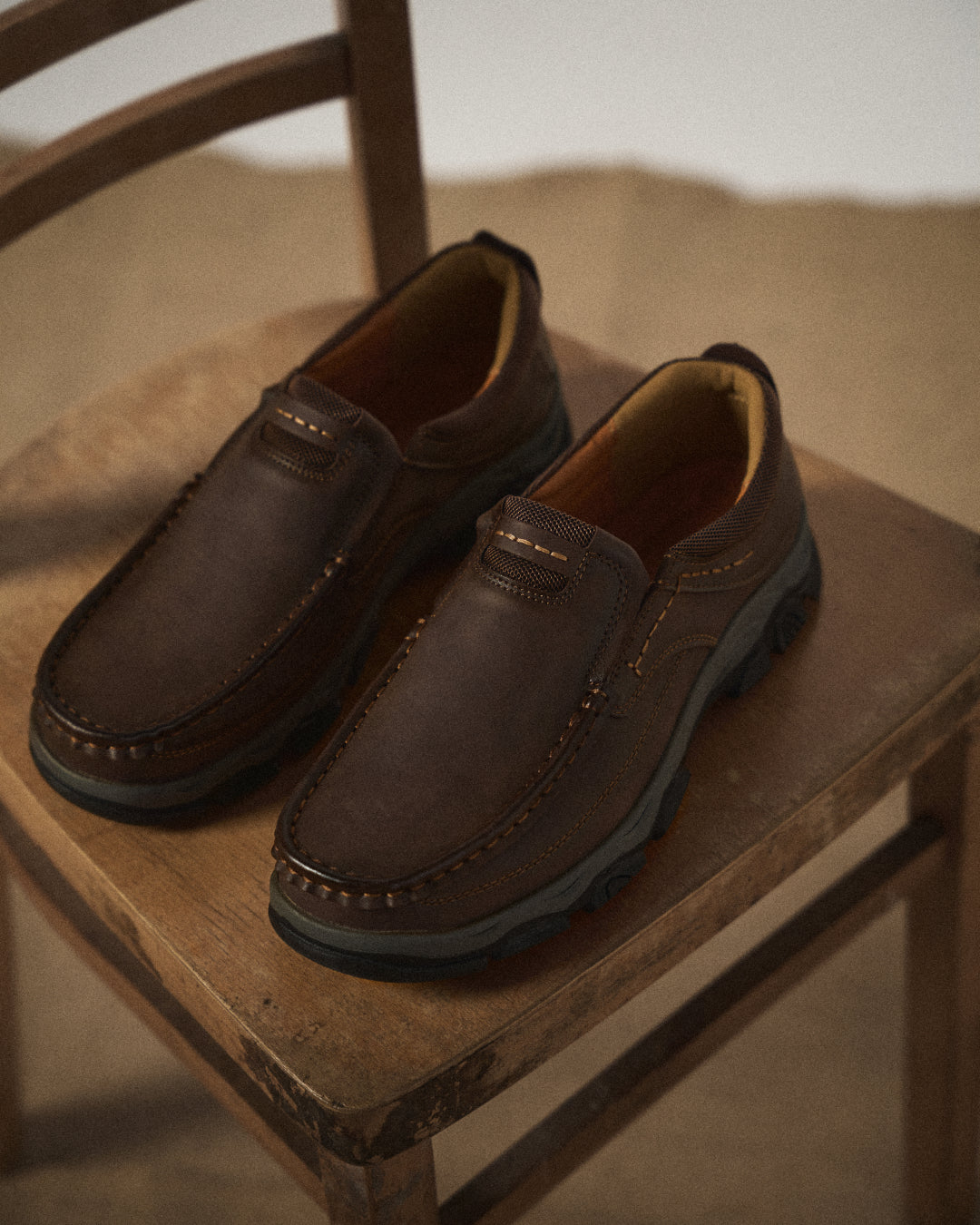Men's Casual Slip-On Loafers with Cushioned Insole and Traction Outsole