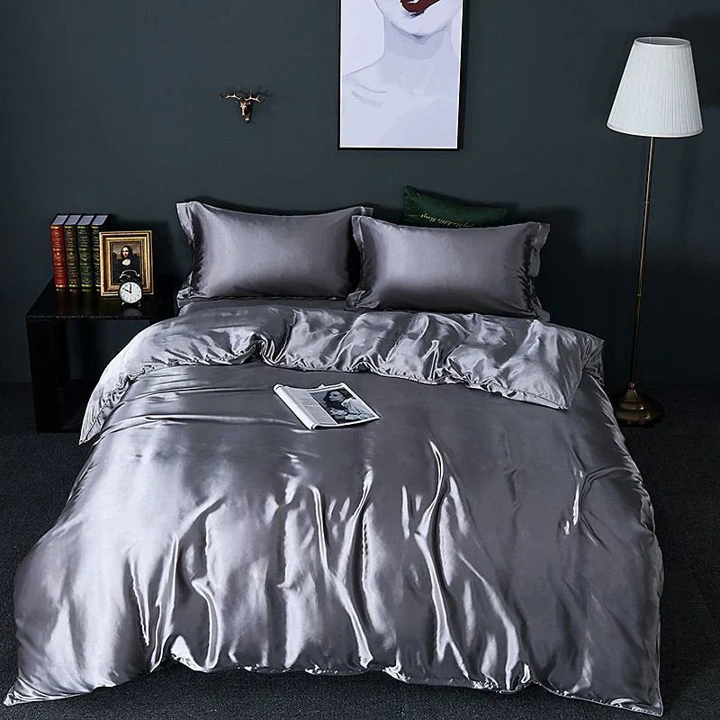 Satin Silk Bedding Set - Luxurious 4-Piece Comfort Collection
