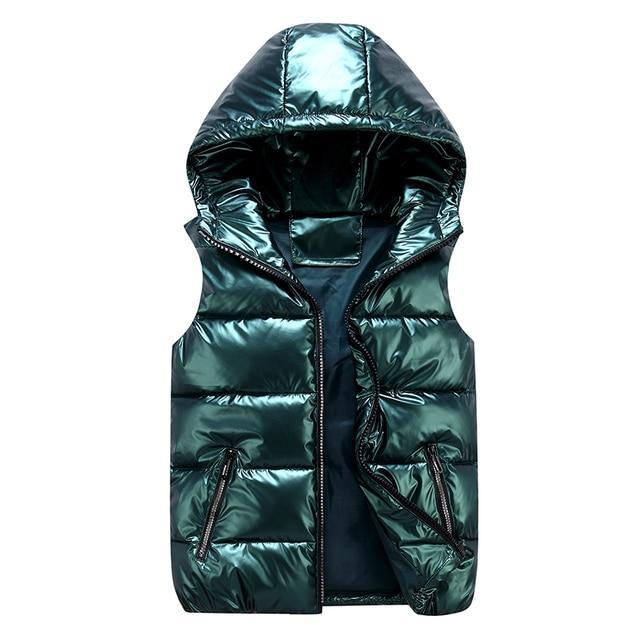 Lightweight Sleeveless Hooded Jacket with Zip Pockets